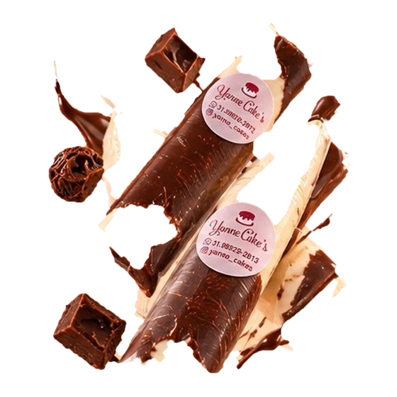 Chup-chup gourmet com cobertura de chocolate