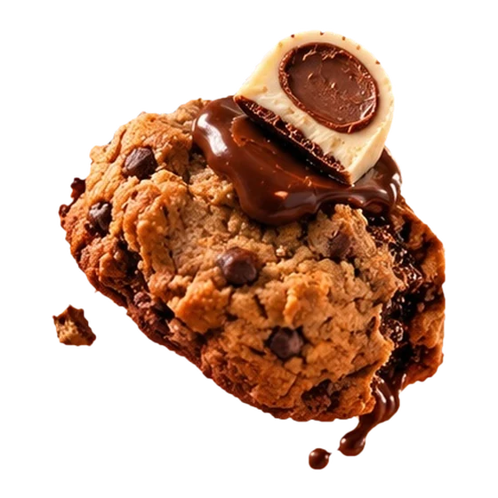 Cookie com recheio de chocolate